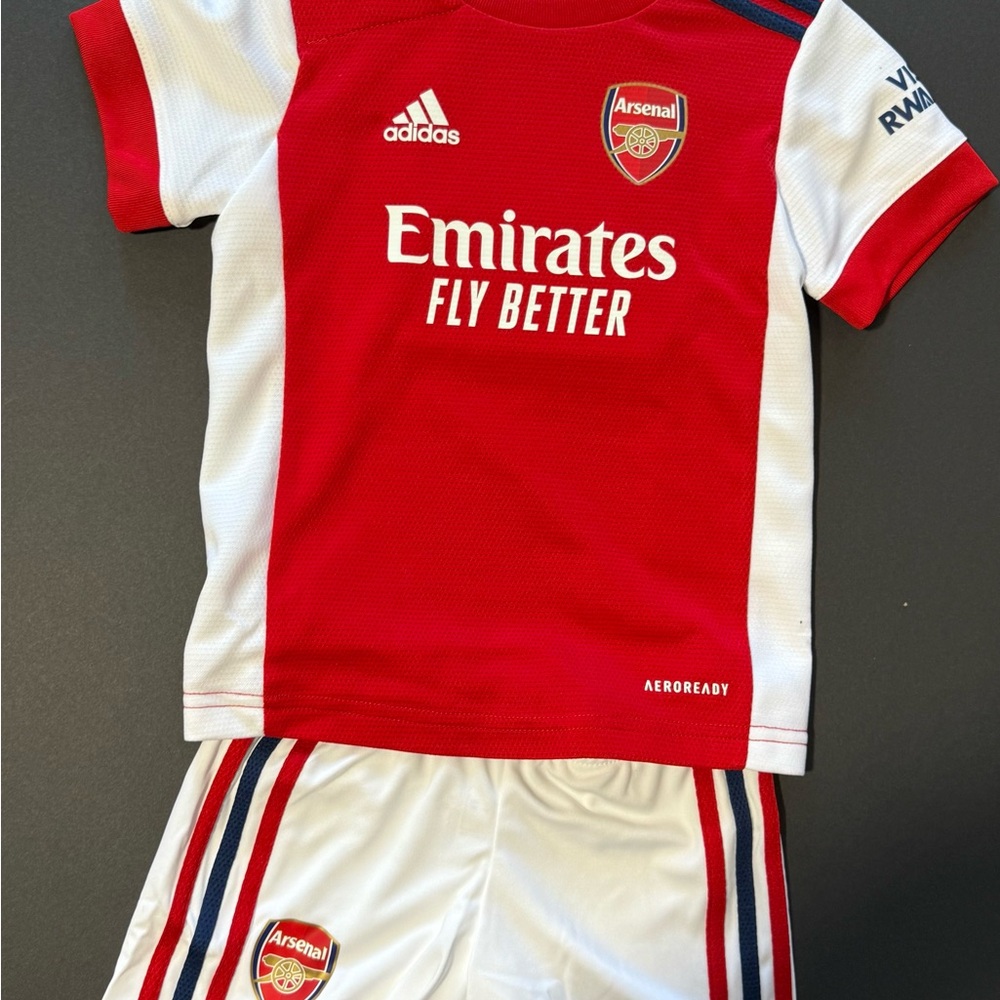 Adidas Red and White Arsenal Soccer Jersey